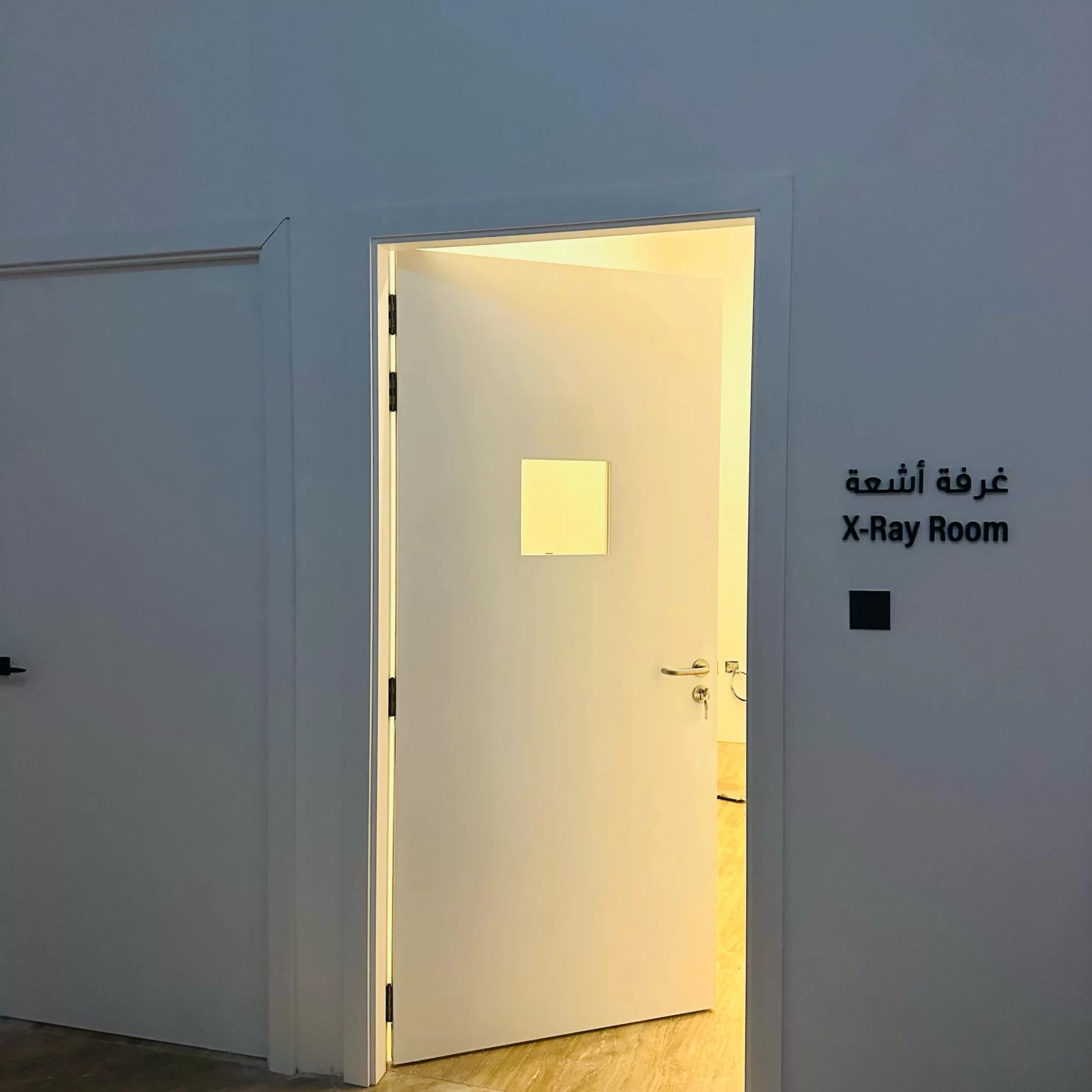 Lead‑lined X‑ray room door installation UAE